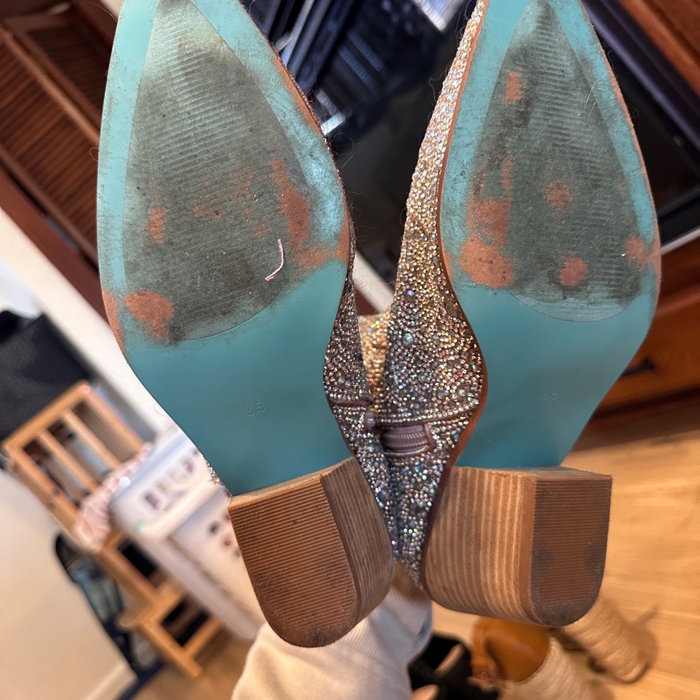 Betsy Johnson Sparkling Cowboy Boots l Ankle Boots - Picture 4 of 4